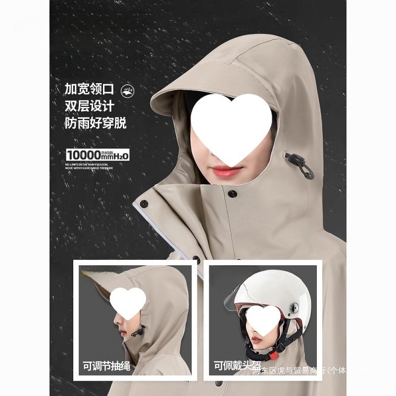 Men'S And Women'S Poncho Full Body External Thickened Raincoat Long Anti-Heavy Rain Motorcycle Wear Riding Electric Battery Car - Image 3